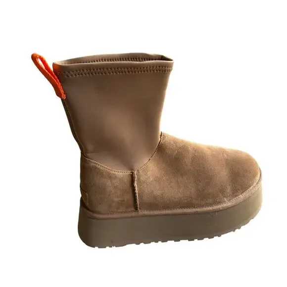 NWOT UGG Women's Classic Diper Platform Boots in Chestnut Suede Sz 40EU - Picture 3 of 11